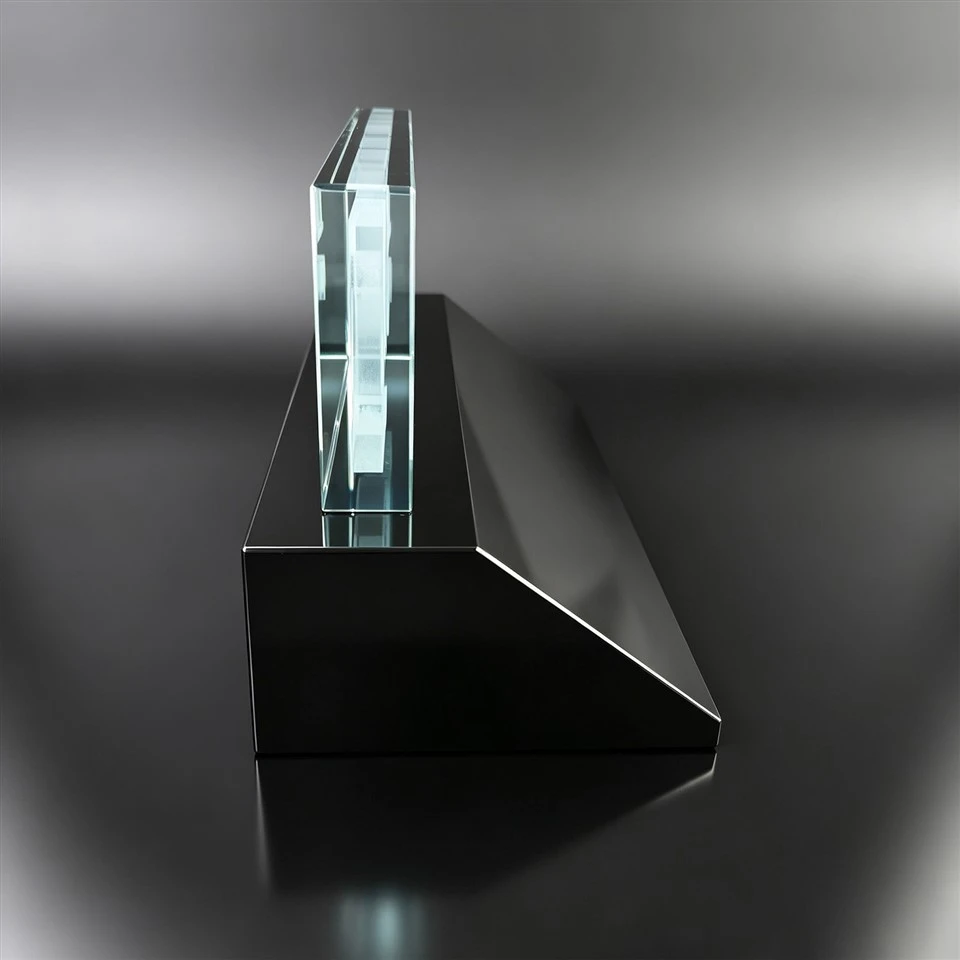Personalized Crystal Trophy With Black Base best